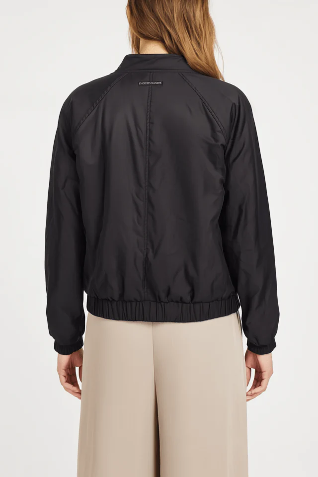 The Abby | Recycled & Reversible Bomber | Black / Ecru - Image 5