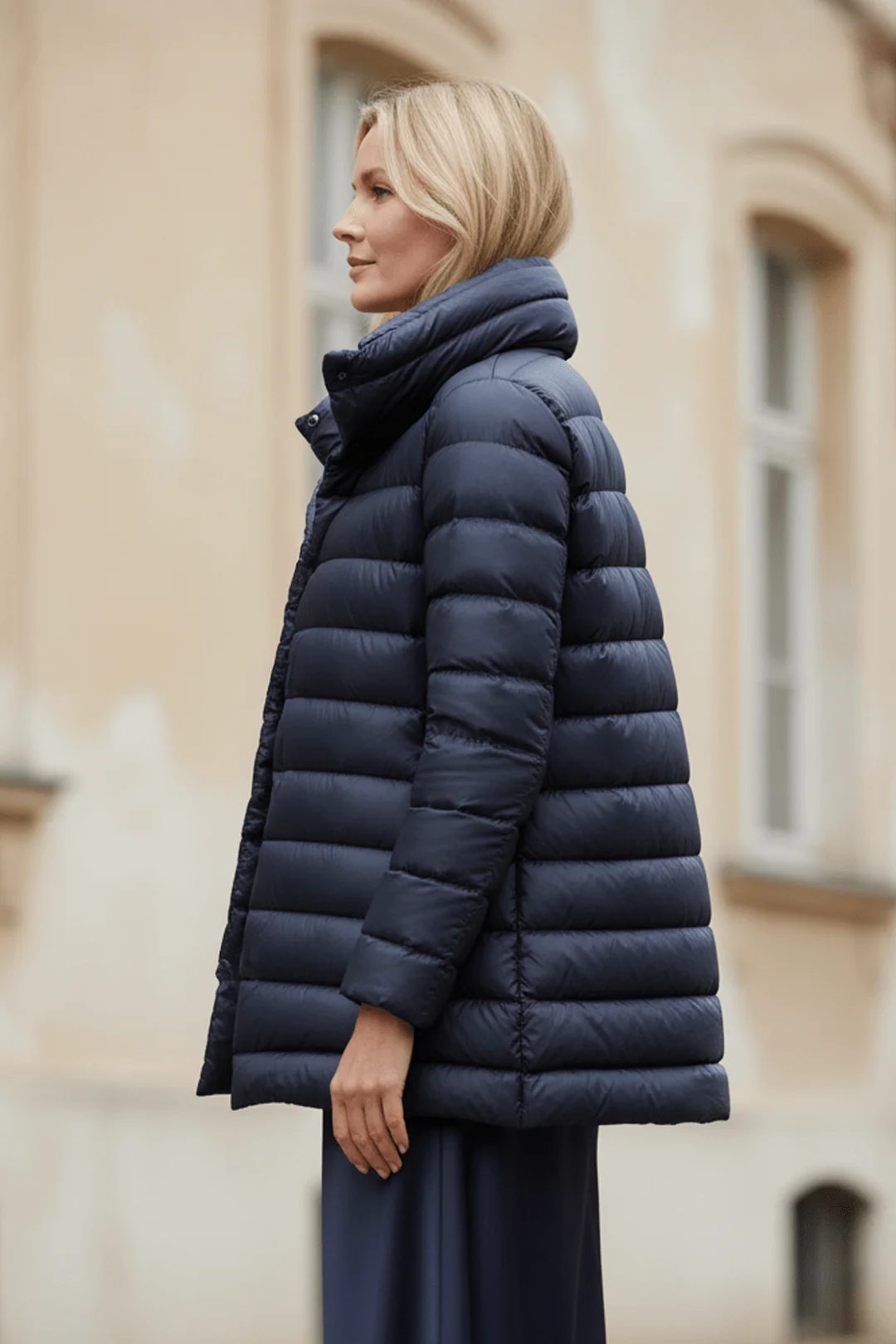 The Chelsea A-frame | Down Coat | Ink Navy - Image 6