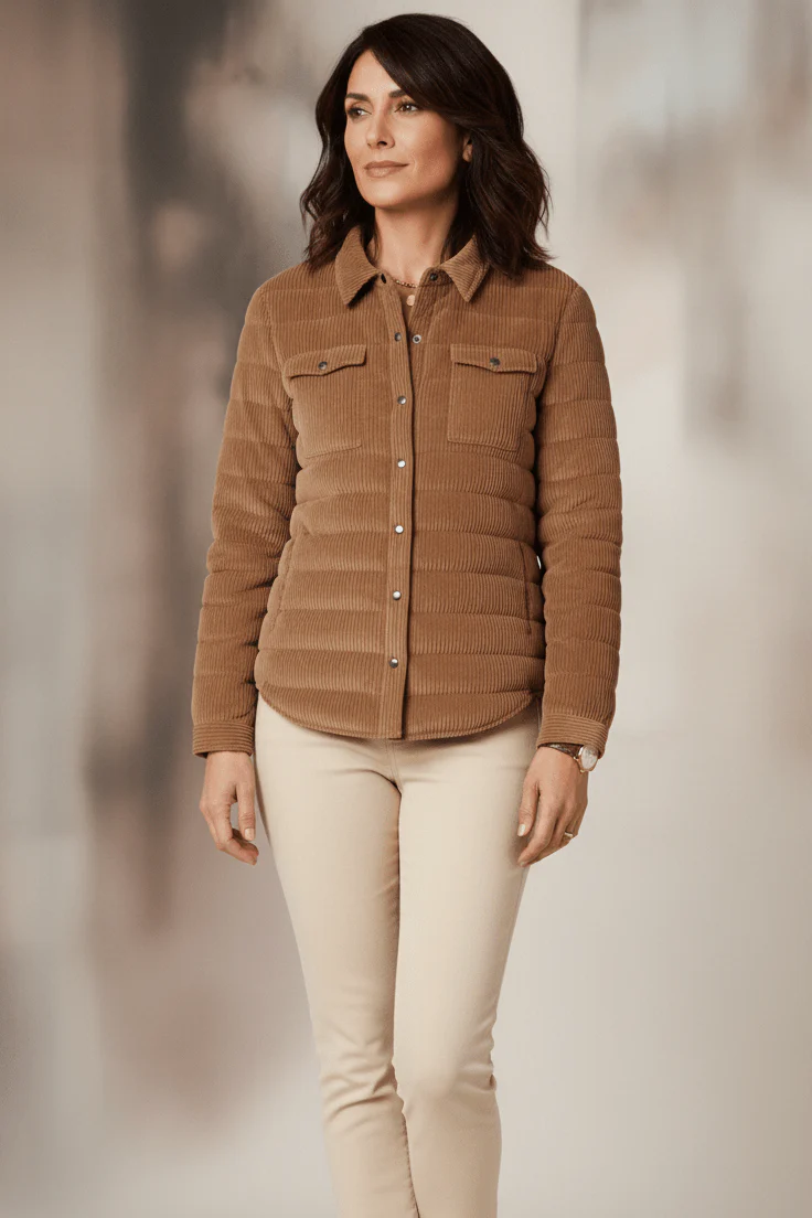 The Harrow Corduroy | Down Shirt | Camel - Image 5