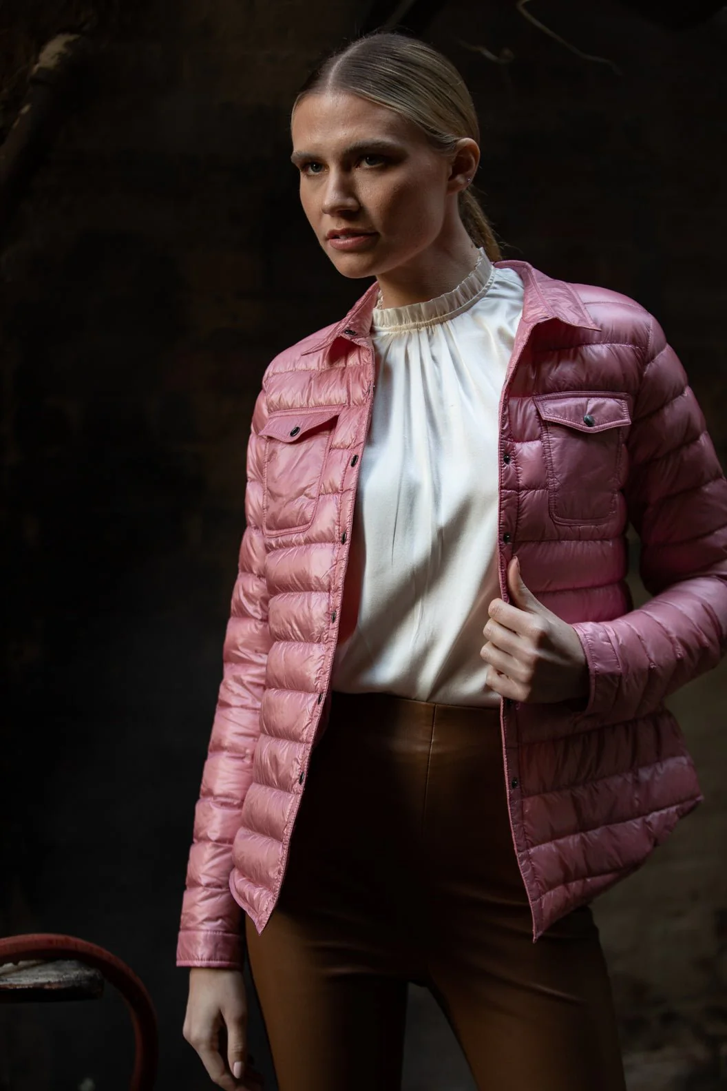 The Harrow Royale | Down Shirt | Dusty Rose - Image 2