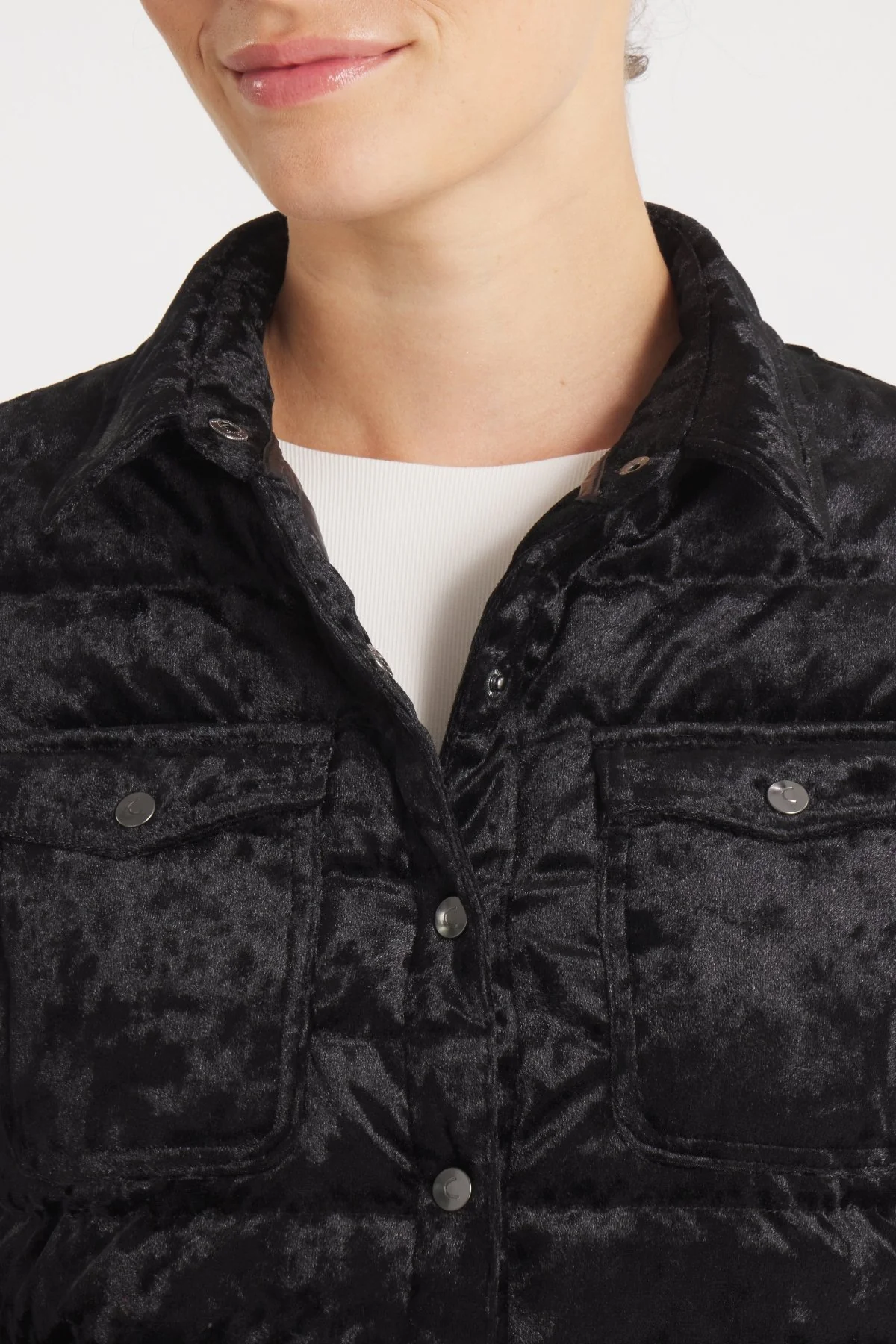 The Harrow Velour | Down Shirt | Midnight Black - Image 2