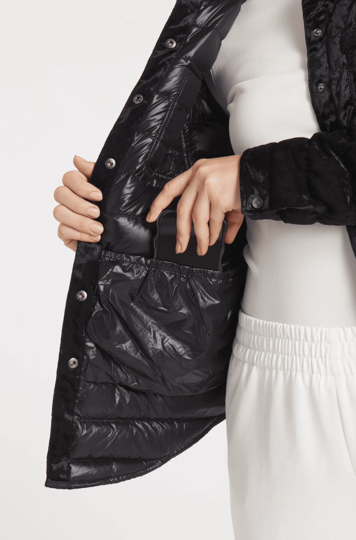 The Harrow Velour | Down Shirt | Midnight Black - Image 5