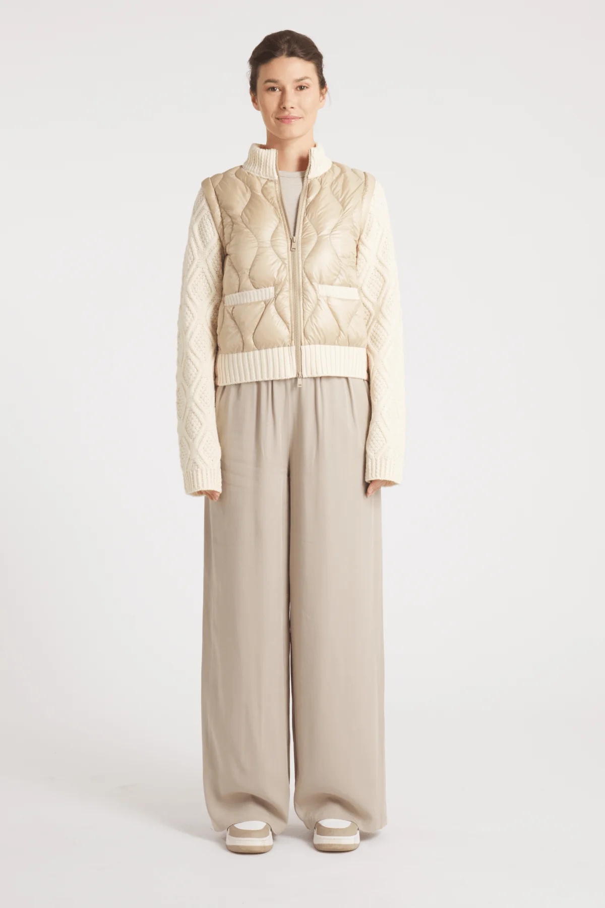 The Hyde | Quilted Down / Wool Jacket | Camel / Beige