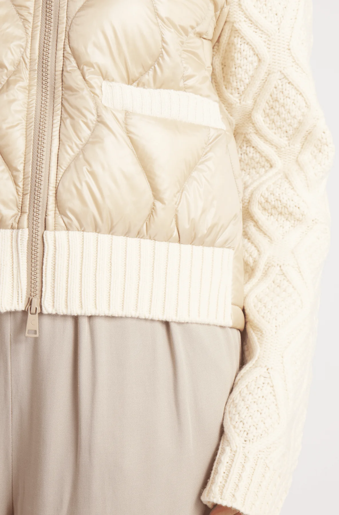 The Hyde | Quilted Down / Wool Jacket | Camel / Beige - Image 3