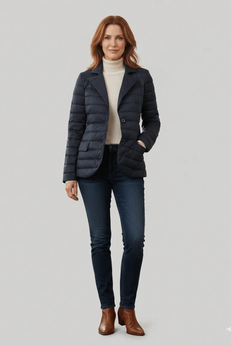The Mayfair | Down Blazer | Ink Navy | Size UP - Image 5