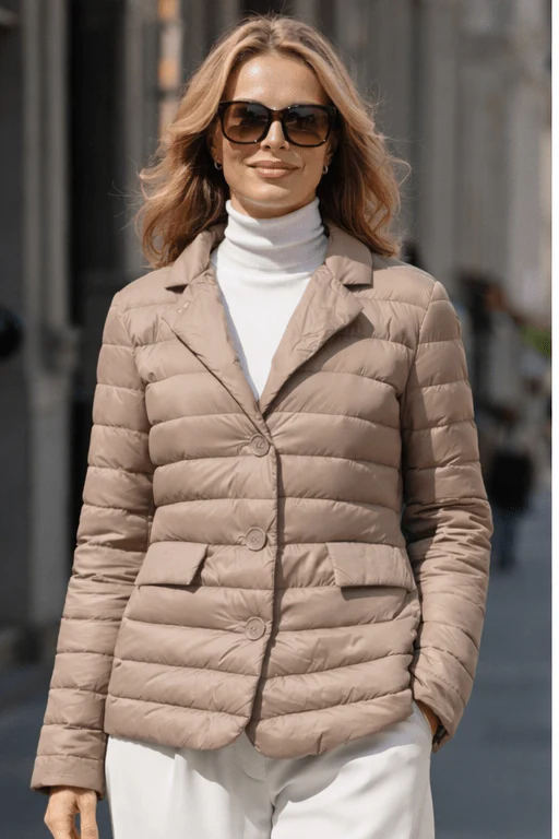 The Mayfair | Down Blazer | Taupe | New Deluxe - Image 4