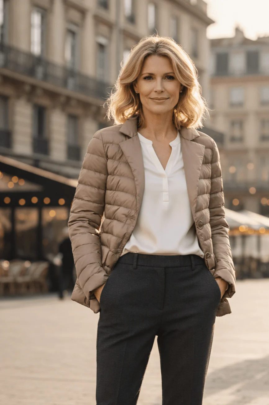 The Mayfair | Down Blazer | Taupe | New Deluxe - Image 5