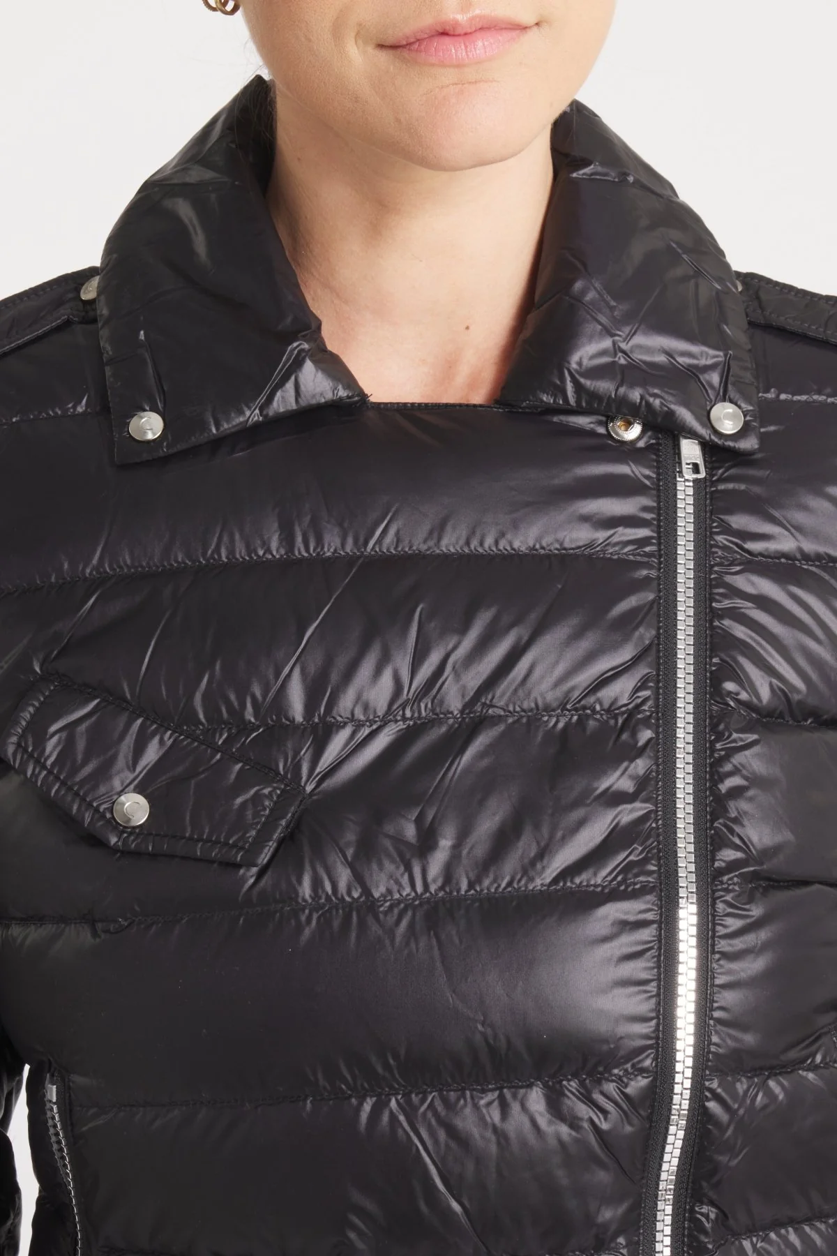 The Silverstone | Down Motorcycle Jacket | Midnight Black - Image 6